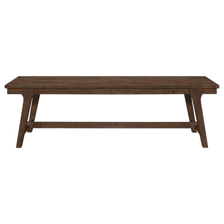 Reynolds - Wood Trestle Base Dining Bench - Brown Oak