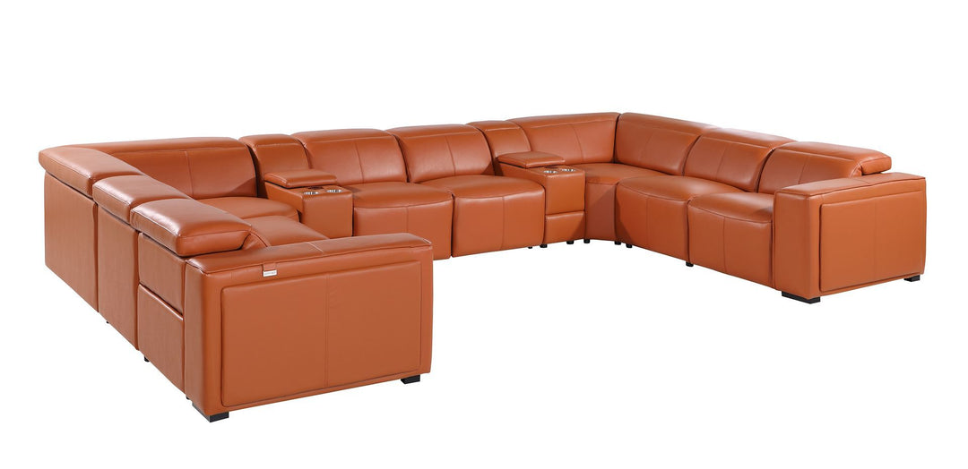 1224 - 10-Piece U-Shaped Sectional Sofa In With 4 Power Recliners &amp; Power Headrests