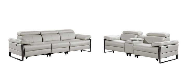 1246 - Modular Power Triple Reclining Sofa And Console Loveseat Set With Power Headrests
