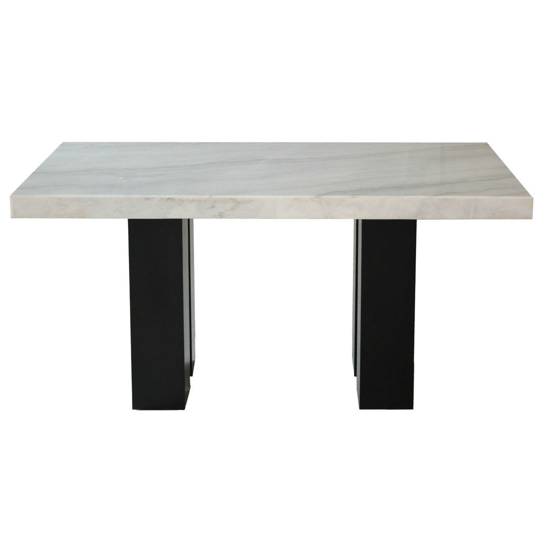 Camilla - Rectangular Counter Height Table - Pearl Silver