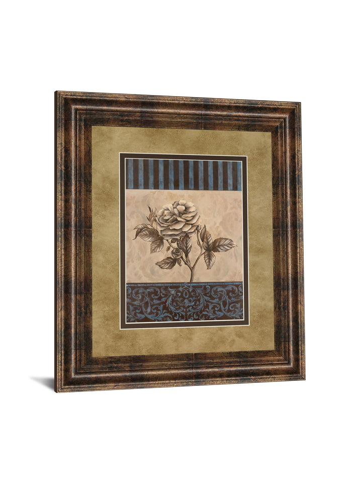 Rose Refined Il By Carol Robinson - Framed Print Wall Art - Light Brown