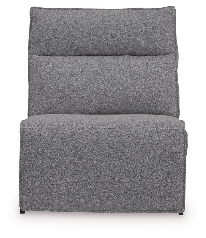Modmax II - 8-Piece Power Reclining Sectional With LAF Press Back Power Chaise And Console - Salt And Pepper