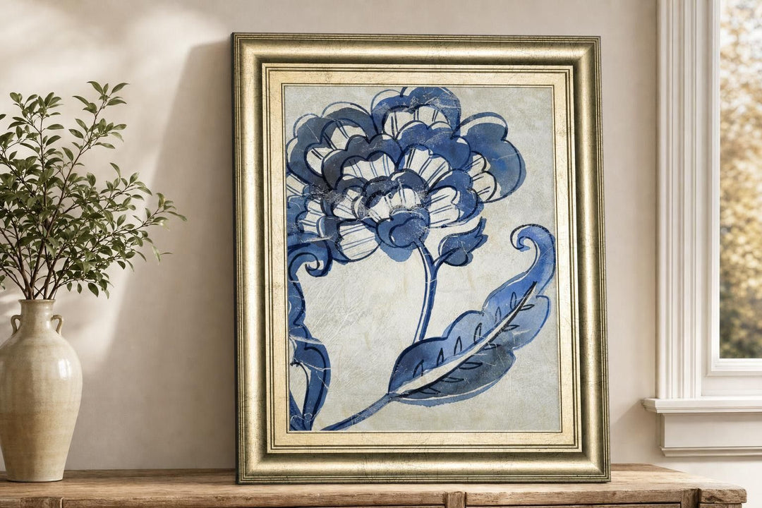 22x26 Vintage Porcelain I By Chariklia Zarris - Blue