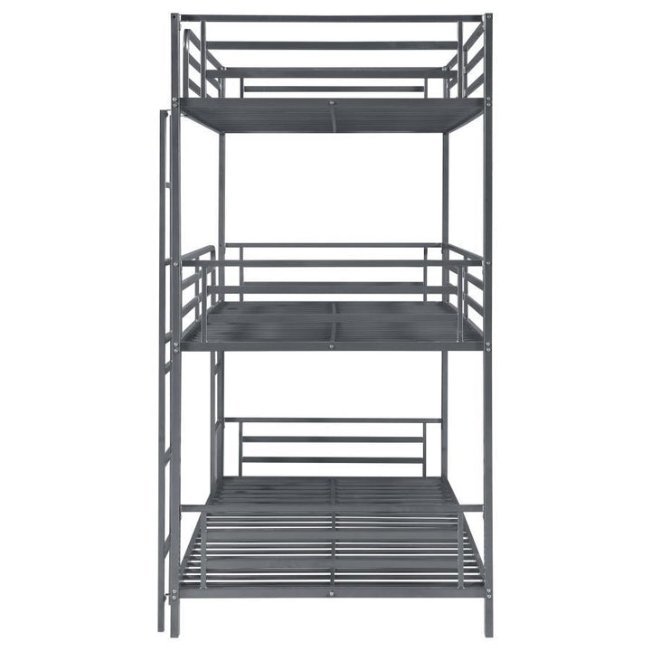 Maynard - Metal Twin Triple Bunk Bed - Gunmetal