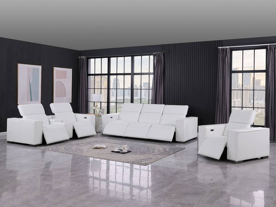 1208 - Modular Leather Set With 6 Power Recliners &amp; Power Headrests