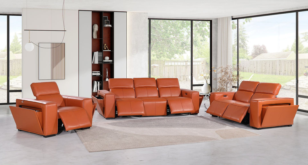 1224 - 6-Piece Modular Power Reclining Sofa, Loveseat &amp; Chair Set In With 5 Power Recliners &amp; Power Headrests