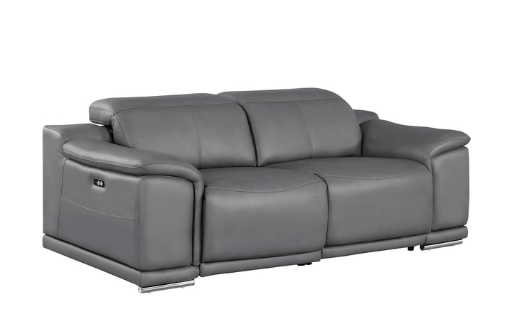 2679 - Genuine Leather Loveseat With Dual Power Recliners