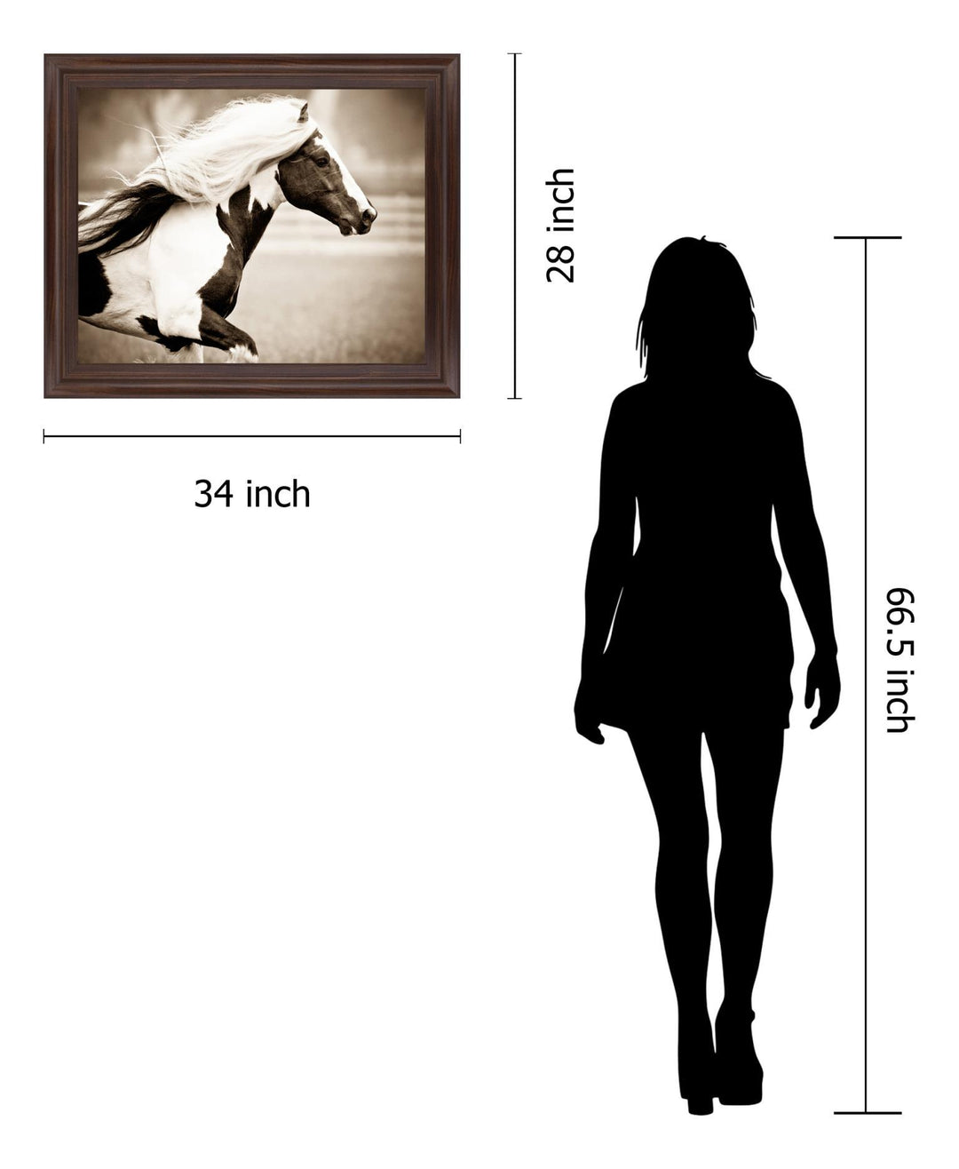 Galloping Spirit - 28" x 34" Framed Wall Art