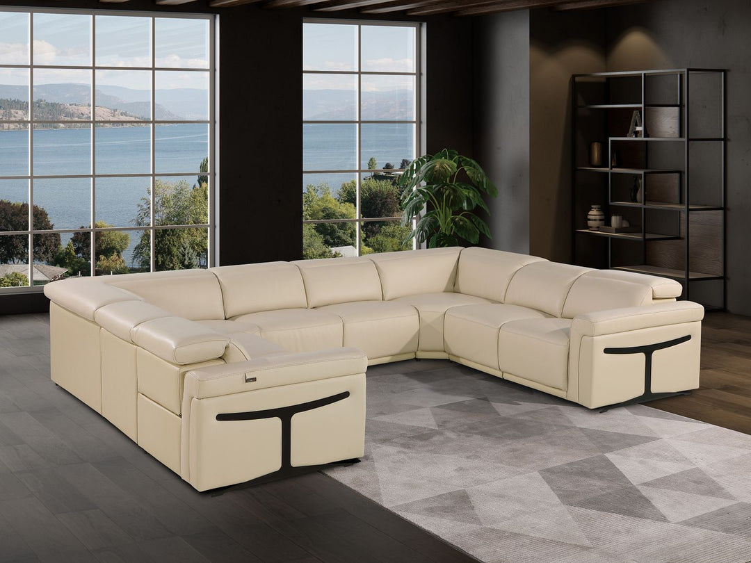 1126 - 8-Piece U-Shaped Sectional Sofa In With 4 Power Recliners & Power Headrests
