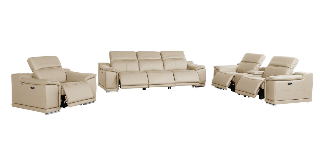 9762 - 7-Piece Modular Power Reclining Sofa, Loveseat And Chair Set With 6 Power Recliners In