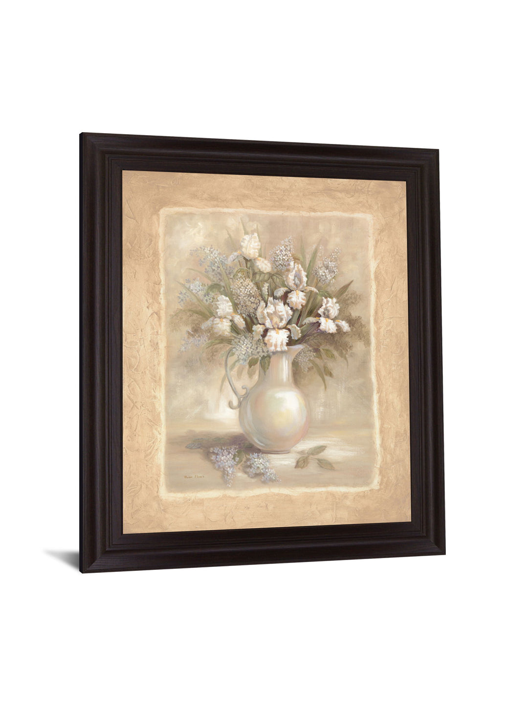 Ivory Blossom Pitcher - 28" x 34" Framed Wall Art