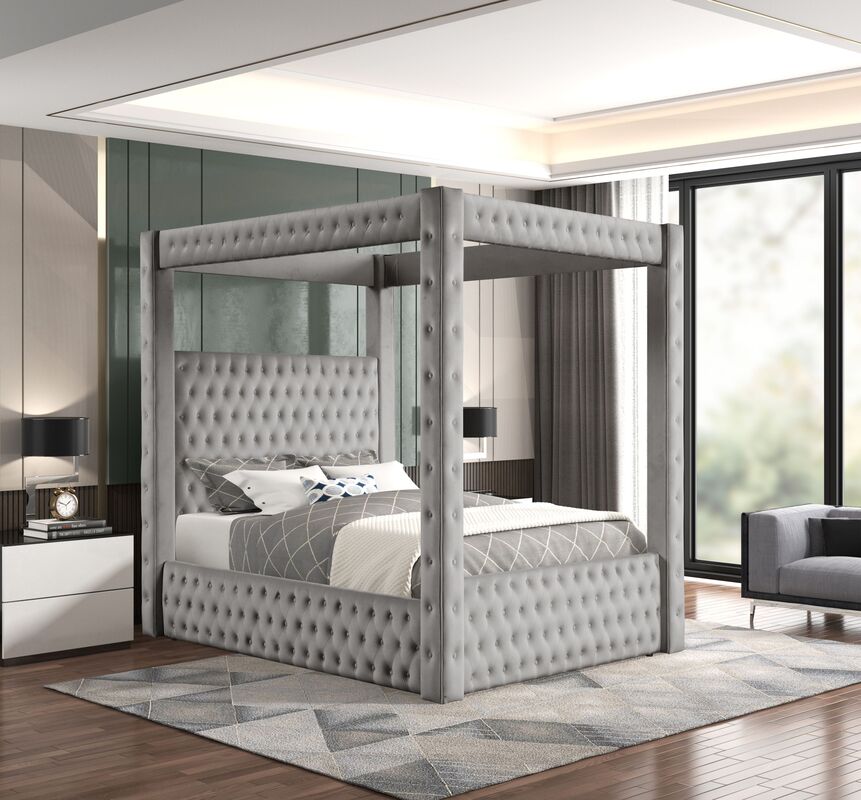 Castle Grey Platform Bed