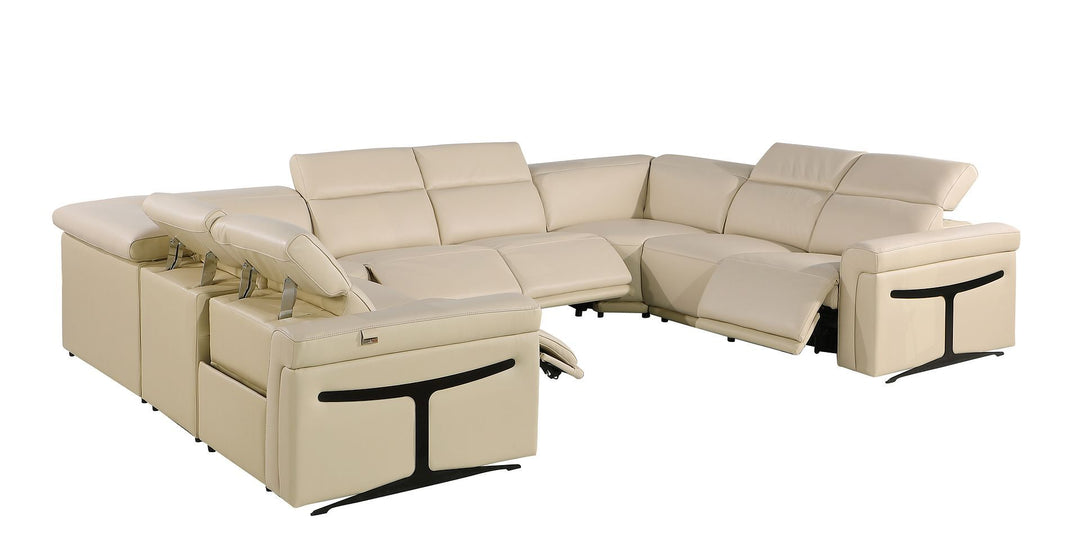 1126 - 8-Piece U-Shaped Sectional Sofa In With 4 Power Recliners &amp; Power Headrests