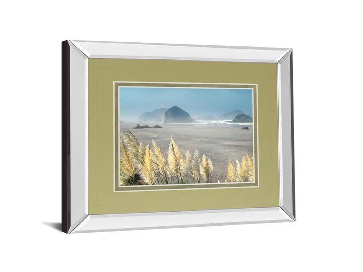 Pompas Beach By Frates - Mirror Framed Print Wall Art - Blue