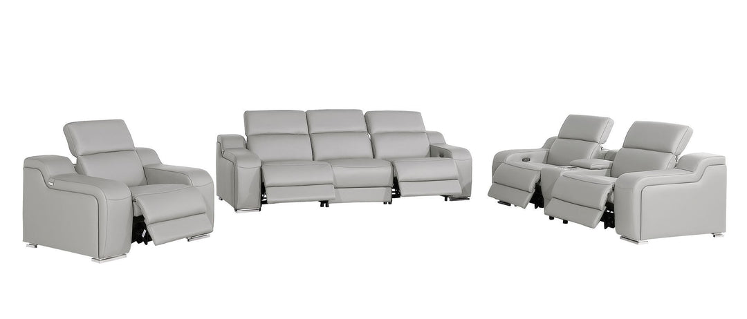 1116 - 7-Piece Modular Power Reclining Sofa, Loveseat &amp; Chair Set In With 5 Power Recliners &amp; Power Headrests