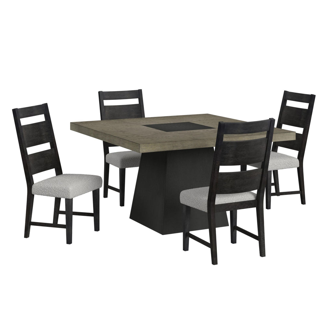 Jemma - Square Dining Table - Gray / Dark Espresso