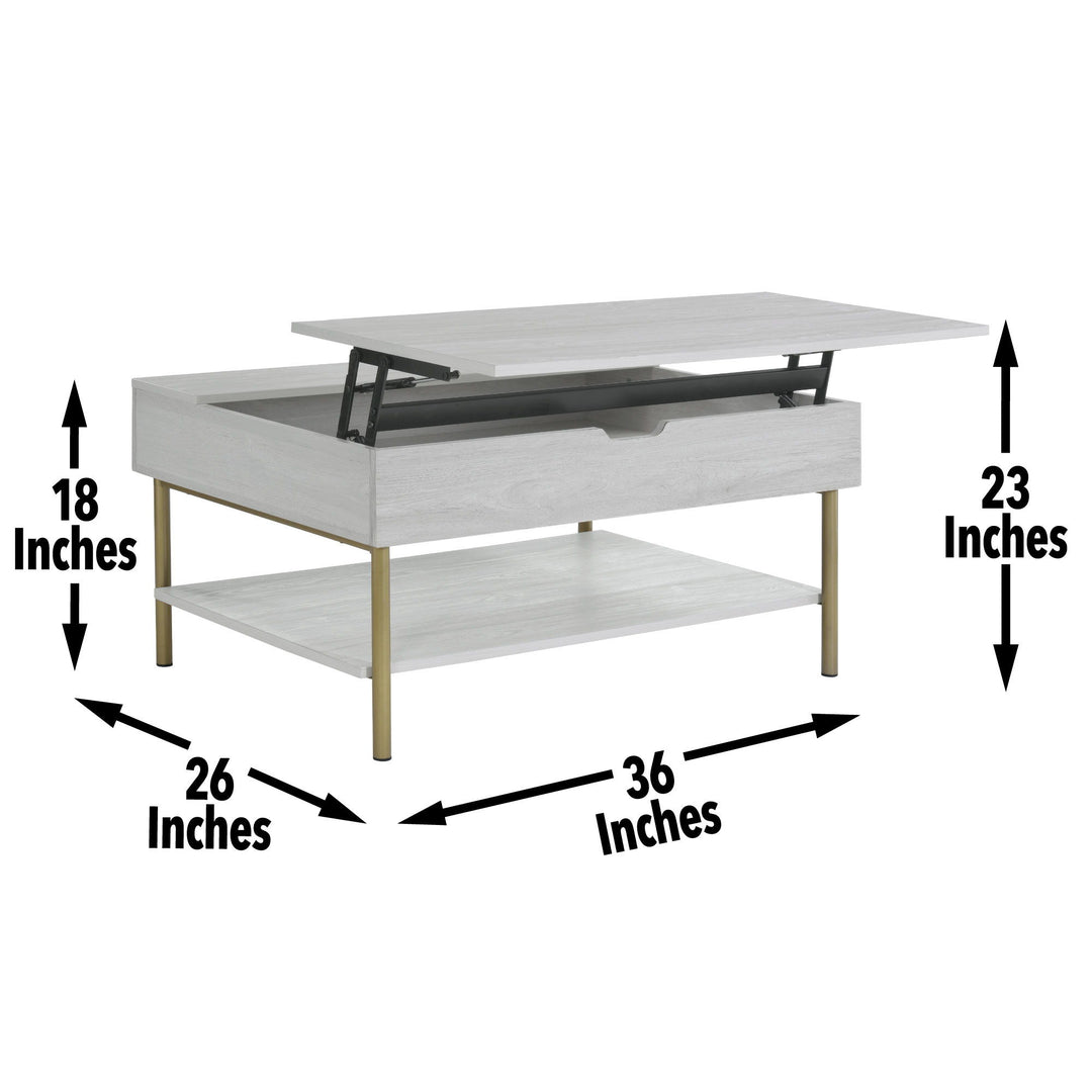 Whitman - Lift-Top Coffee Table - White