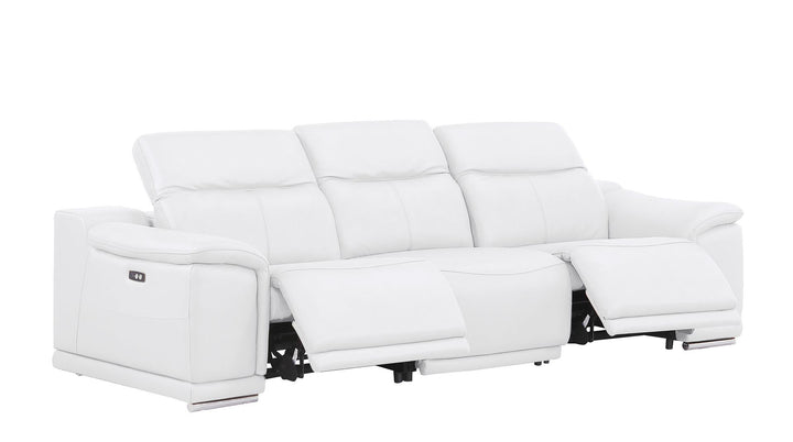 2679 - Power Reclining Sofa, Console Loveseat &amp; Chair Set In Genuine Leather (5 Recliners)