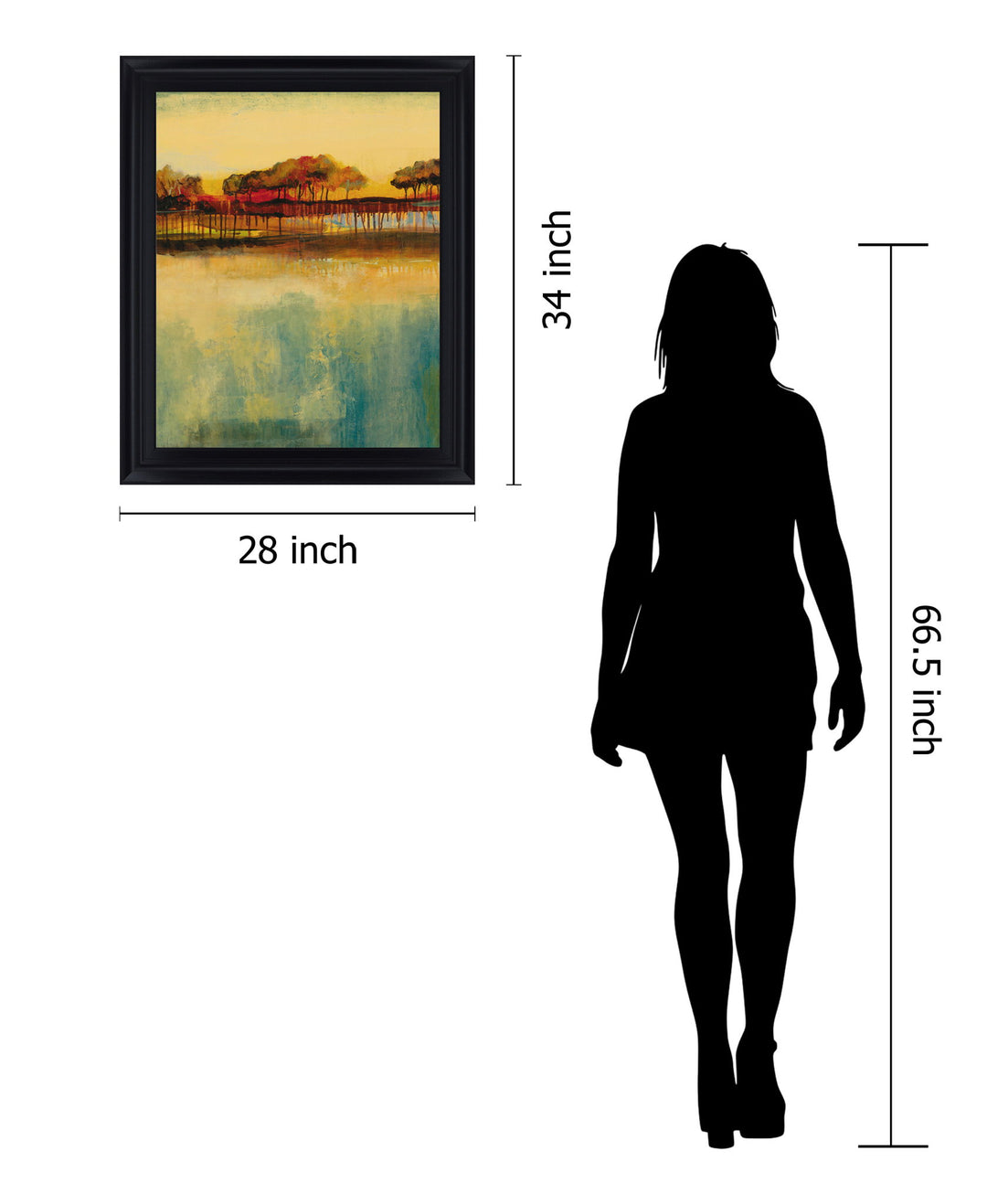 Sunrise Reflection - 28" x 34" Framed Wall Art