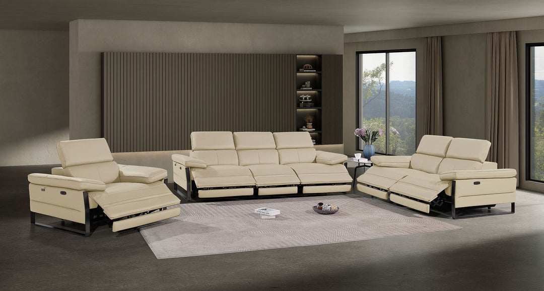 1246 - Modular Power Triple Reclining Sofa, Loveseat, And Chair Set With Power Headrests