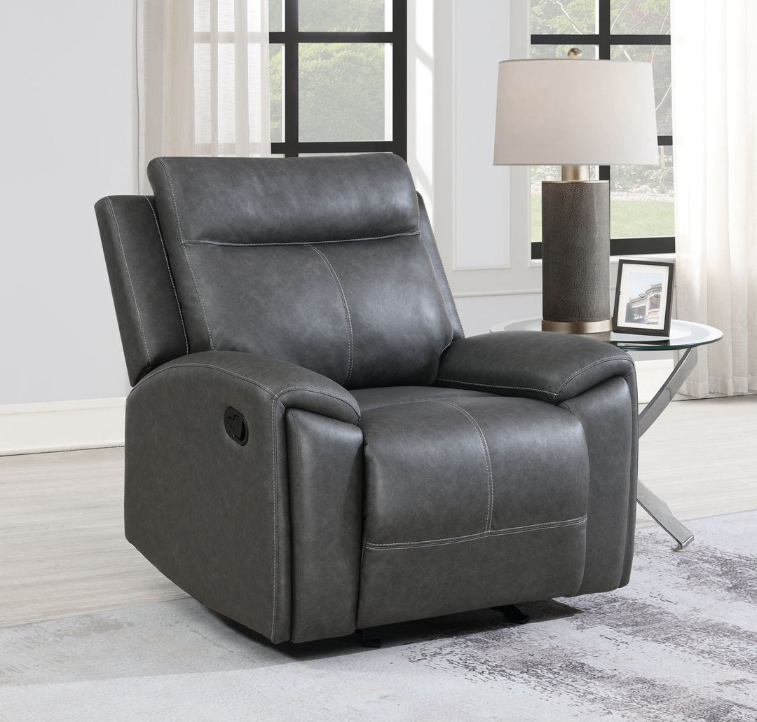 Gaston - Manual Recliner - Gray