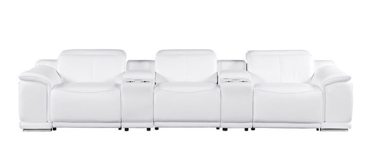 9762 - 5-Piece Modular Power Reclining Sofa And Loveseat Set With 3 Power Recliners In