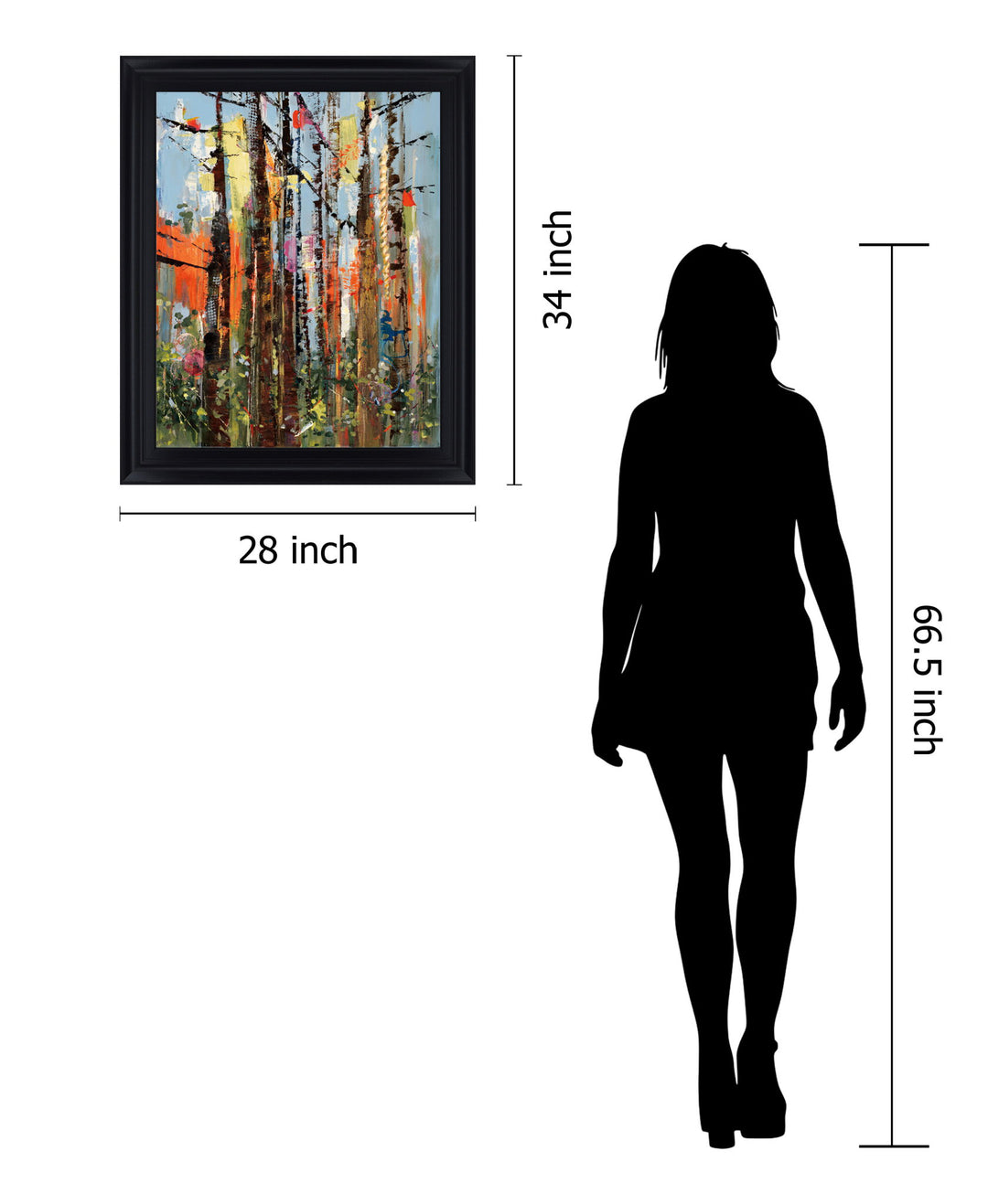 Sunlit Thicket - 28" x 34" Framed Wall Art