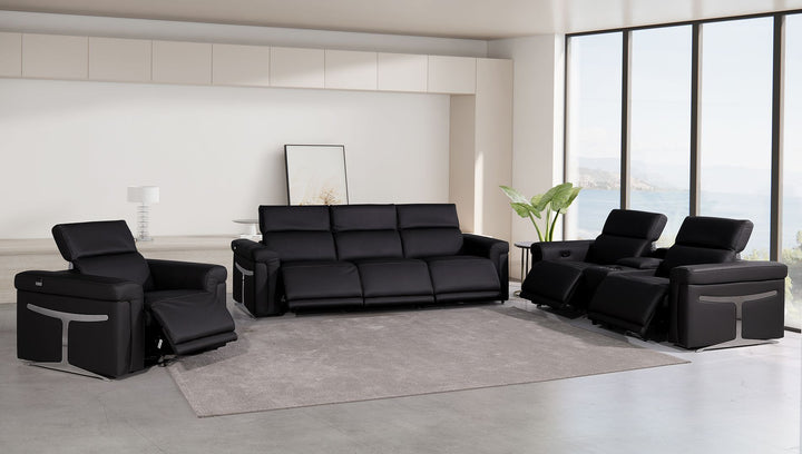 1126 - 7-Piece Modular Power Reclining Sofa, Loveseat &amp; Chair Set In With 6 Power Recliners &amp; Power Headrests