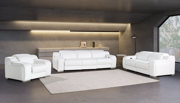 1116 - 6-Piece Modular Power Reclining Sofa, Loveseat & Chair Set In With 5 Power Recliners & Power Headrests