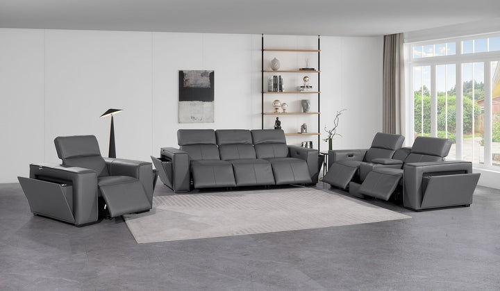 1224 - 7-Piece Modular Power Reclining Sofa, Loveseat &amp; Chair Set In With 6 Power Recliners &amp; Power Headrests