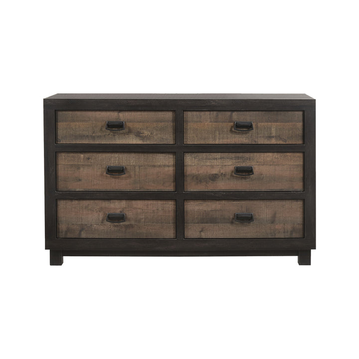 Harlington - 6-Drawer Dresser - Dark Chocolate