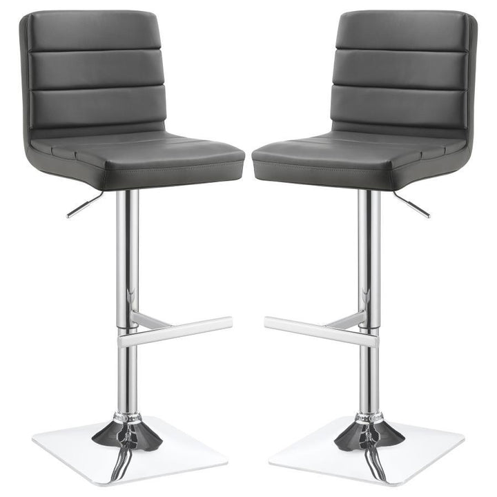 Bianca - Square Upholstered Adjustable Bar Stools (Set of 2)