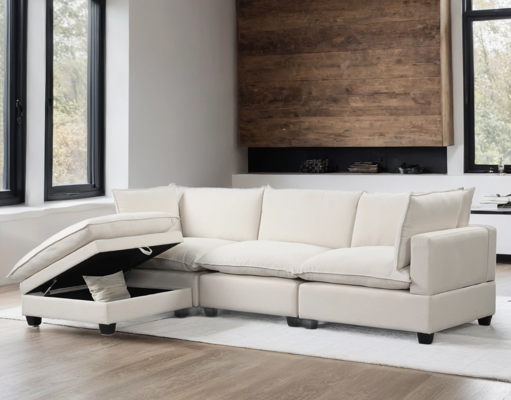 Cloud2 Sand Linen Modular Sectional