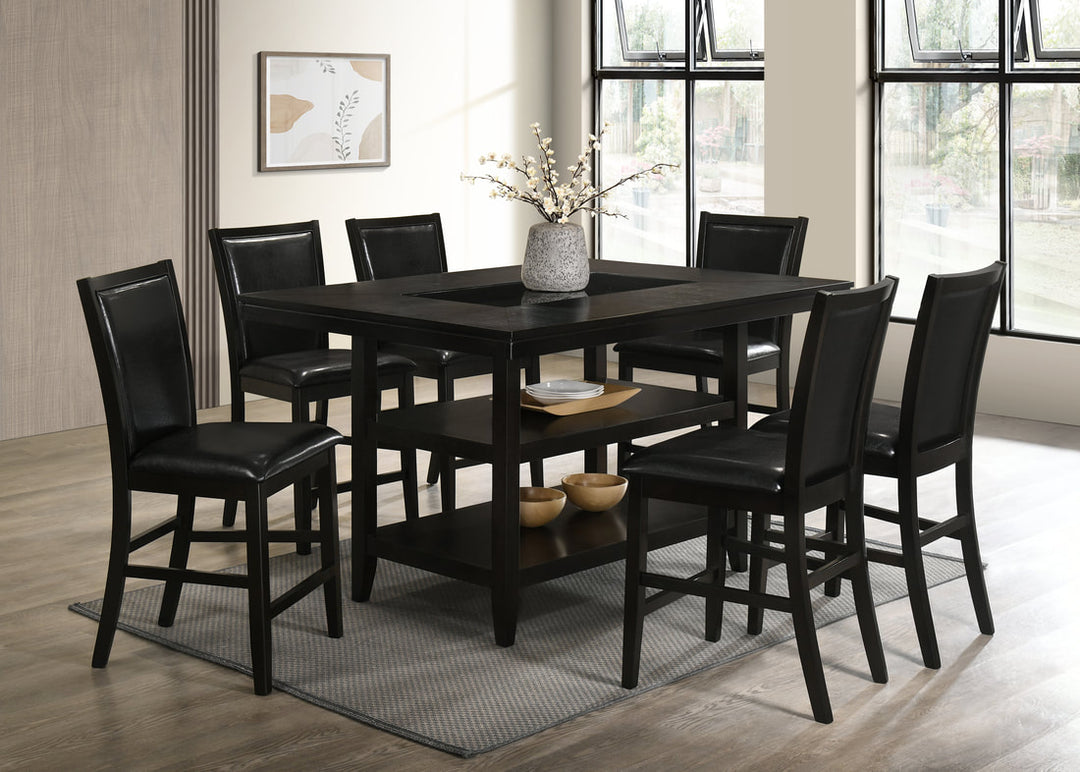 CondorPU Black - Counter Height Table &amp; 6 Chairs