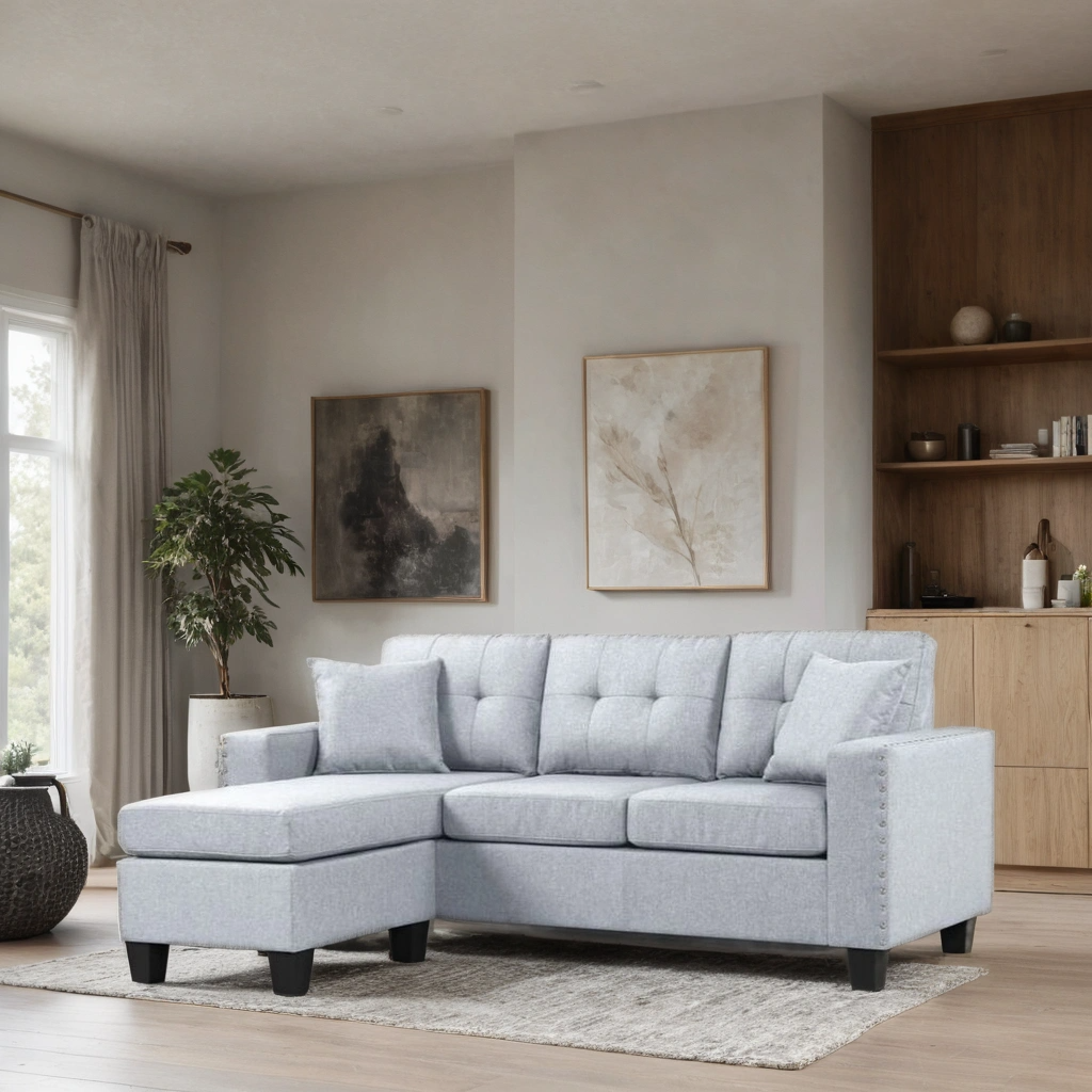 Cris Light Gray - Reversible Sectional