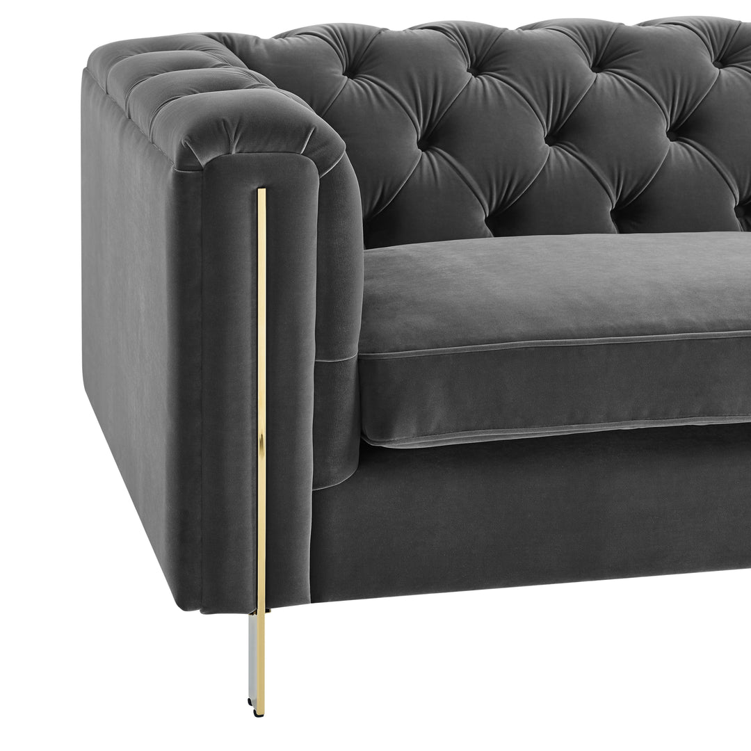 Charlene - Velvet Button Tufted Sofa