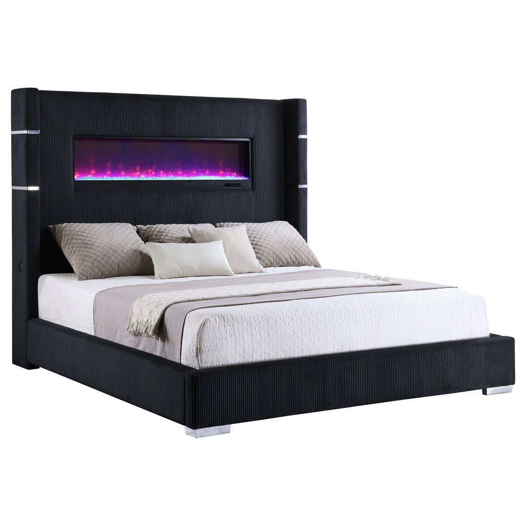 Tisdall - Upholstered Fireplace Bed