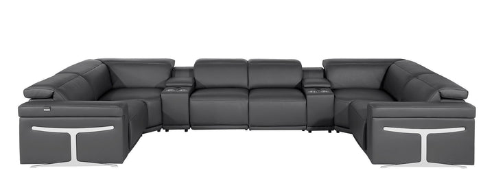 1126 - 8-Piece U-Shaped Sectional Sofa In With 2 Power Recliners &amp; Power Headrests