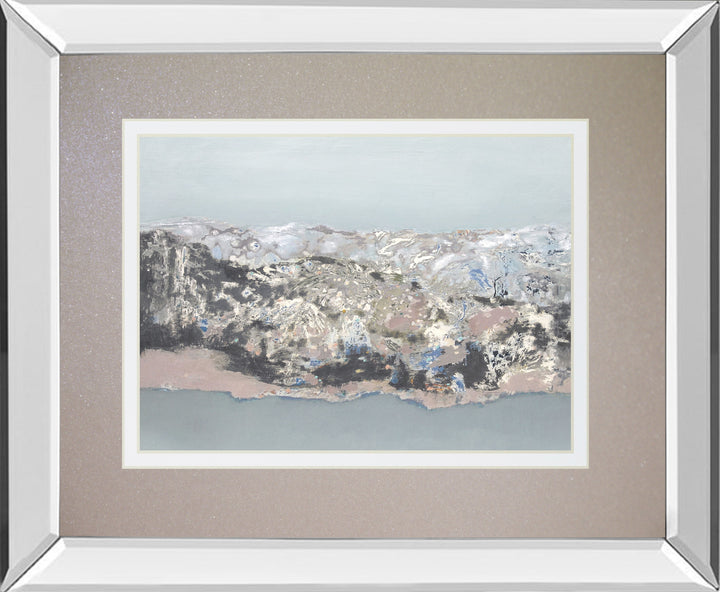 Terrain By Caroline Gold -Mirror Framed Print Wall Art - White