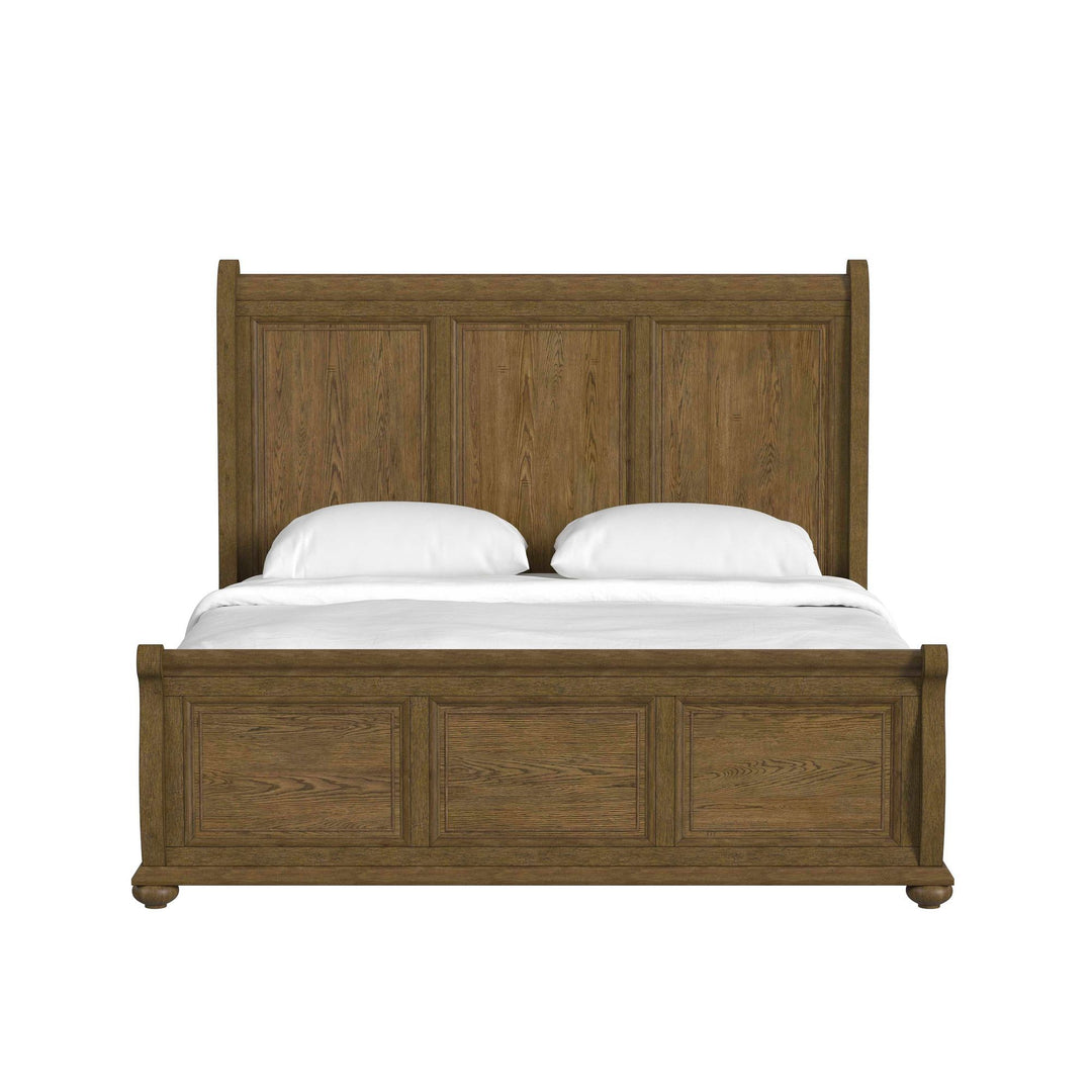 Heritage &amp; Home - King Sleigh Bed - Oak Brown