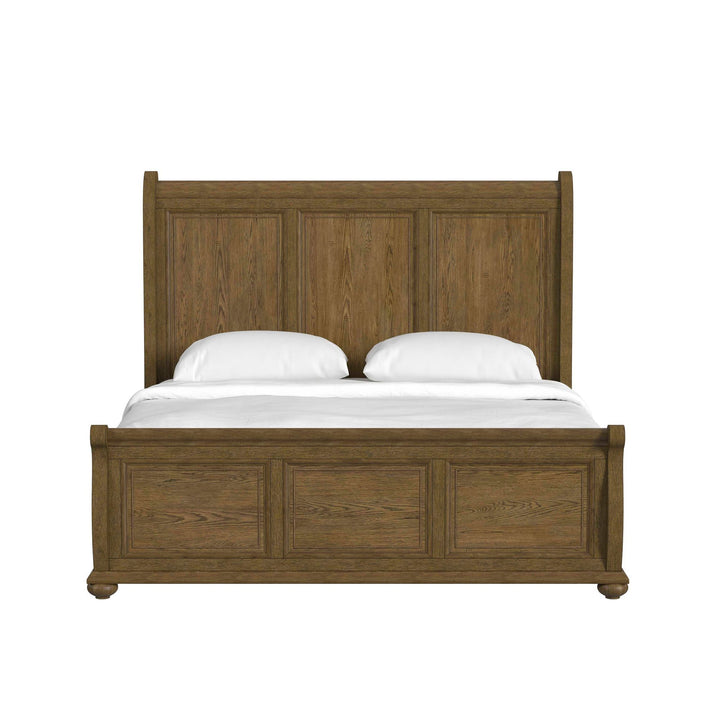 Heritage &amp; Home - King Sleigh Bed - Oak Brown