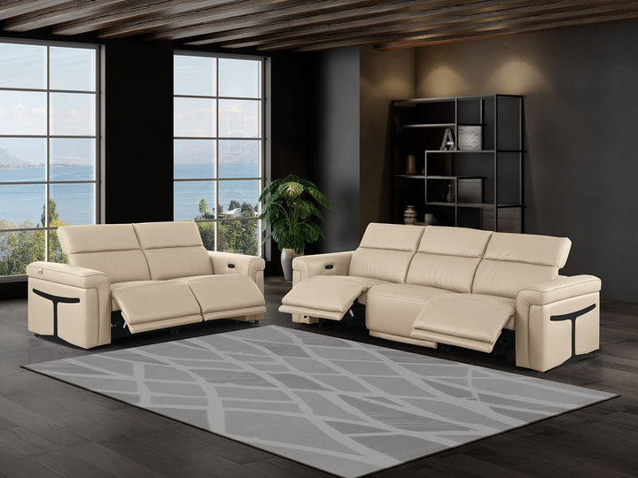 1126 - 5-Piece Modular Power Reclining Sofa And Loveseat Set In With 4 Power Recliners &amp; Power Headrests