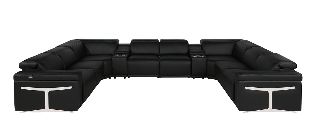 1126 - 10-Piece U-Shaped Sectional Sofa In With 4 Power Recliners &amp; Power Headrests