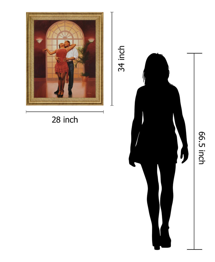 Warm Embrace Dance - 28" x 34" Framed Wall Art