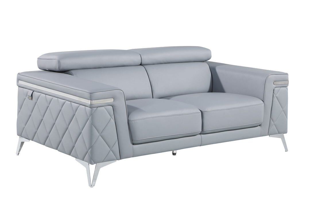 1140 - Top Grain Italian Leather Loveseat