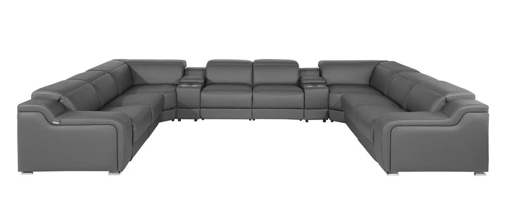 1116 - 10-Piece U-Shaped Sectional Sofa In With 4 Power Recliners &amp; Power Headrests