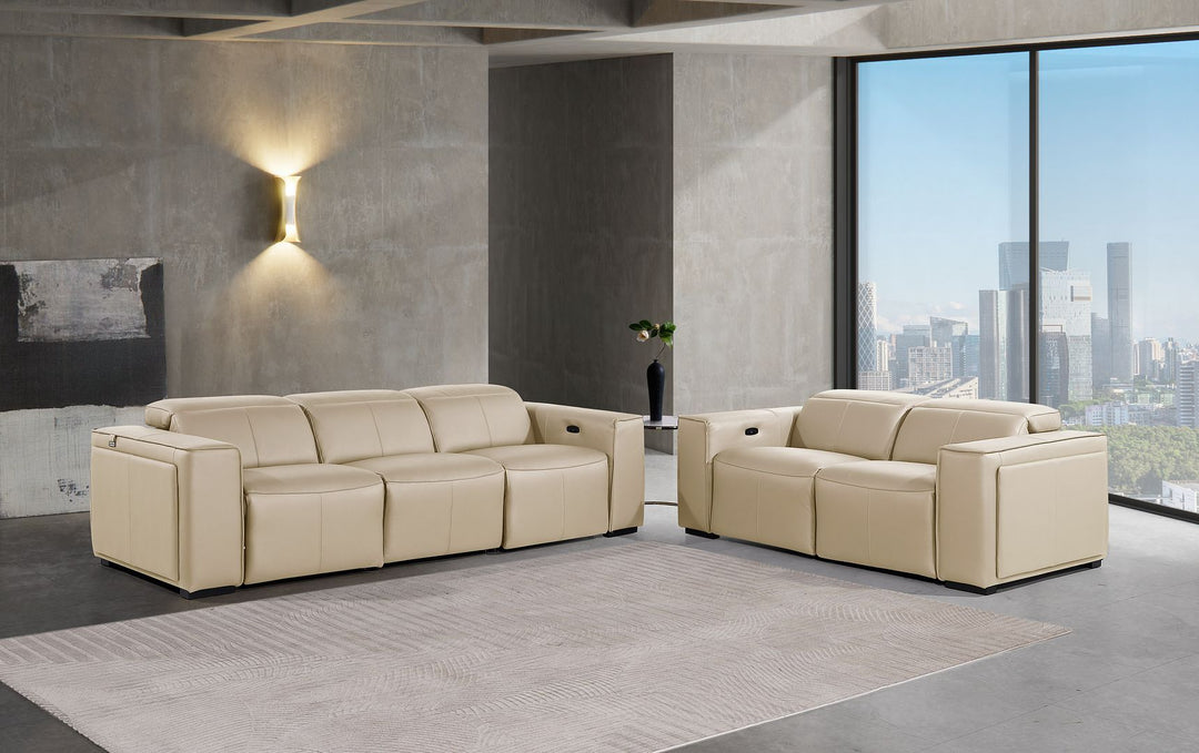 1224 - 5-Piece Modular Power Reclining Sofa And Loveseat Set In With 4 Power Recliners & Power Headrests