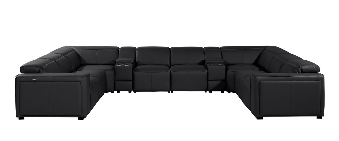 1224 - 10-Piece U-Shaped Sectional Sofa In With 4 Power Recliners &amp; Power Headrests