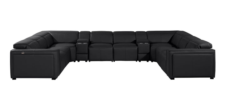 1224 - 10-Piece U-Shaped Sectional Sofa In With 4 Power Recliners &amp; Power Headrests