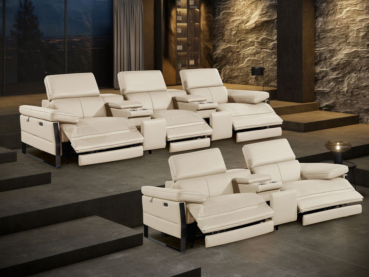 1246 - Modular Power Reclining Dual Console Sofa And Console Loveseat Set With Power Headrests